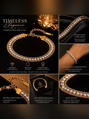 Anthropologie Gold Crystal Rope Bracelet - Gold